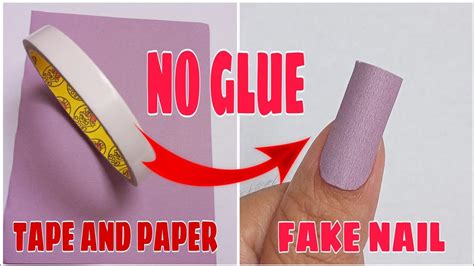 how to stick fake nails without glue|how to make paper nails without glue.